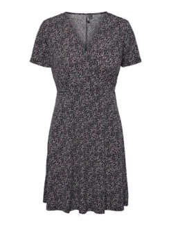 Pieces PCEMANUELLE WRAP DRESS -Piece Clothing Shop 17097461 Black 980252 001