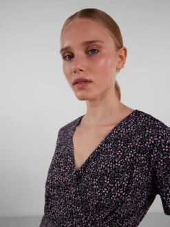 Pieces PCEMANUELLE WRAP DRESS -Piece Clothing Shop 17097461 Black 980252 006