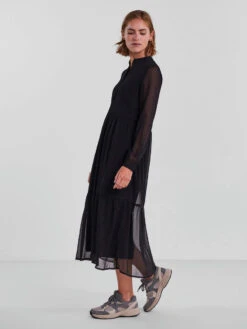 Pieces CHIFFON MIDI DRESS -Piece Clothing Shop 17106119 Black 005
