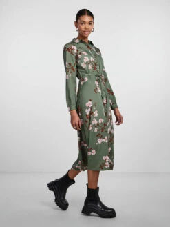 Pieces PCGYLLIAN MIDI DRESS -Piece Clothing Shop 17110713 LaurelWreath 963005 005