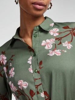 Pieces PCGYLLIAN MIDI DRESS -Piece Clothing Shop 17110713 LaurelWreath 963005 006