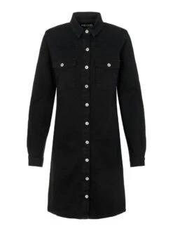 Pieces PCPERRY DENIM DRESS -Piece Clothing Shop 17111319 BlackDenim 001