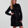 Pieces PCPERRY DENIM DRESS -Piece Clothing Shop 17111319 BlackDenim 003