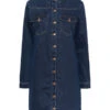 Pieces PCPERRY DENIM DRESS 1 Pieces PCPERRY DENIM DRESS -Piece Clothing Shop 17111319 DarkBlueDenim 001