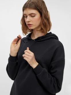 Pieces PCCHILLI SWEAT DRESS -Piece Clothing Shop 17115876 Black 006