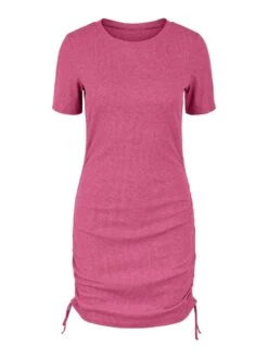 Pieces T-SHIRT MINI DRESS -Piece Clothing Shop 17116964 HotPink 001
