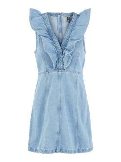 Pieces PCNAMIR DENIM DRESS -Piece Clothing Shop 17122096 LightBlueDenim 001