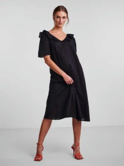 Pieces PCSHELLA MIDI DRESS -Piece Clothing Shop 17126246 Black 005