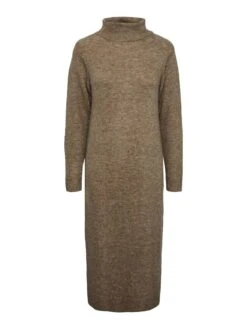 Pieces PCJULIANA KNITTED DRESS -Piece Clothing Shop 17126281 Fossil 001