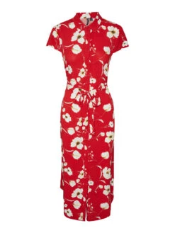 Pieces PCGYDA MIDI DRESS -Piece Clothing Shop 17127034 HighRiskRed 954484 001