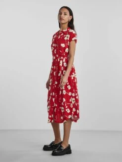 Pieces PCGYDA MIDI DRESS -Piece Clothing Shop 17127034 HighRiskRed 954484 005