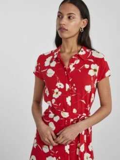 Pieces PCGYDA MIDI DRESS -Piece Clothing Shop 17127034 HighRiskRed 954484 006