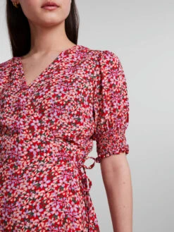 Pieces PCMALLE WRAP DRESS -Piece Clothing Shop 17128309 HighRiskRed 974761 006