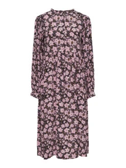 Pieces PCATHENA MIDI DRESS -Piece Clothing Shop 17130307 BegoniaPink 980382 001