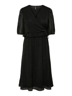 Pieces PCAGANA WRAP DRESS -Piece Clothing Shop 17130454 Black 001