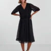 Pieces PCAGANA WRAP DRESS -Piece Clothing Shop 17130454 Black 003