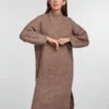Pieces PCNELL KNITTED DRESS -Piece Clothing Shop 17130463 Fossil 003