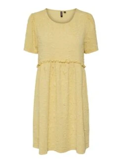 Pieces PCMALLA MINI DRESS -Piece Clothing Shop 17131316 PaleBanana 001