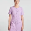 Pieces PCTARA DENIM DRESS -Piece Clothing Shop 17133341 PurpleRose 003
