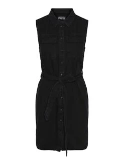 Pieces PCOSALINA DENIM DRESS -Piece Clothing Shop 17133490 Black 001