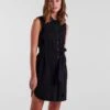 Pieces PCOSALINA DENIM DRESS -Piece Clothing Shop 17133490 Black 003