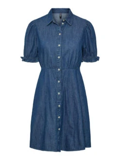 Pieces PCHOPE DENIM DRESS -Piece Clothing Shop 17134387 MediumBlueDenim 001