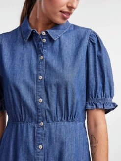 Pieces PCHOPE DENIM DRESS -Piece Clothing Shop 17134387 MediumBlueDenim 006