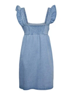 Pieces PCLIZZY DENIM DRESS 10 Pieces PCLIZZY DENIM DRESS -Piece Clothing Shop 17134543 LightBlueDenim 002