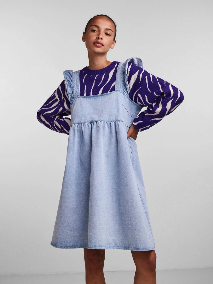 Pieces PCLIZZY DENIM DRESS 3 Pieces PCLIZZY DENIM DRESS