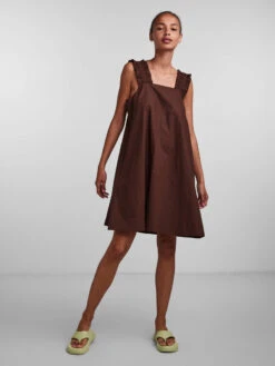 Pieces PCLORI MINI DRESS -Piece Clothing Shop 17134562 ChicoryCoffee 007