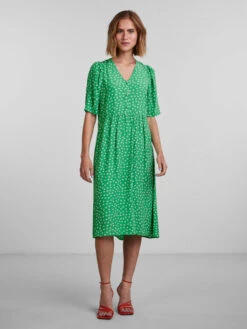 Pieces PCSASHA MIDI DRESS -Piece Clothing Shop 17134656 IrishGreen 1007934 005