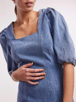 Pieces PCBRU DENIM DRESS 11 Pieces PCBRU DENIM DRESS -Piece Clothing Shop 17134958 MediumBlueDenim 006