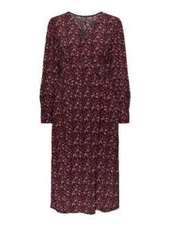 Pieces PCBESSIE MIDI DRESS -Piece Clothing Shop 17134960 RedOrange 1009845 001