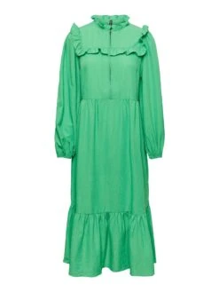 Pieces PCBRIANNA MIDI DRESS -Piece Clothing Shop 17135041 IrishGreen 001
