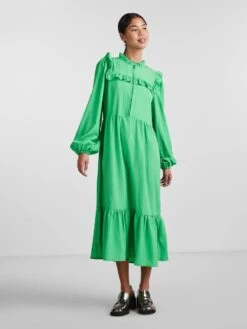 Pieces PCBRIANNA MIDI DRESS -Piece Clothing Shop 17135041 IrishGreen 005