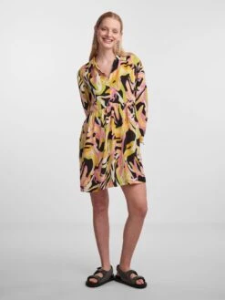 Pieces PCBARRY MINI DRESS -Piece Clothing Shop 17135149 Flax 1010770 005