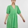 Pieces PCLUNA PUFF SLEEVED DRESS -Piece Clothing Shop 17135423 IrishGreen 003