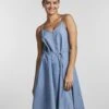 Pieces PCKADA DENIM DRESS -Piece Clothing Shop 17136855 LightBlueDenim 003
