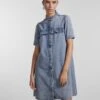 Pieces PCFIFI DENIM DRESS 2 Pieces PCFIFI DENIM DRESS -Piece Clothing Shop 17136908 MediumBlueDenim 003