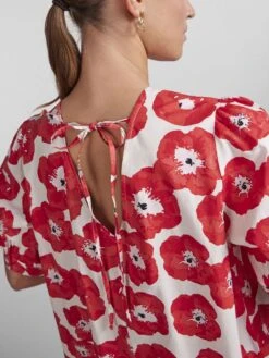 Pieces PCKHALIA MIDI DRESS -Piece Clothing Shop 17137911 PoppyRed 1028482 006