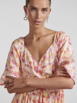 Pieces PCKALANI MIDI DRESS -Piece Clothing Shop 17138081 TropicalPeach 1029396 006