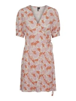 Pieces PCKASEY WRAP DRESS -Piece Clothing Shop 17138147 PinkLady 1030312 001