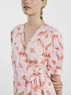Pieces PCKASEY WRAP DRESS -Piece Clothing Shop 17138147 PinkLady 1030312 006