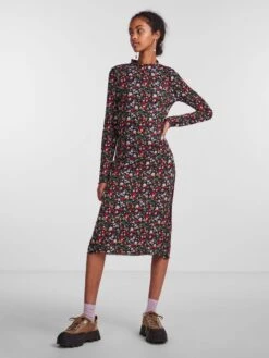 Pieces PCALLISON MIDI DRESS -Piece Clothing Shop 17138405 Black 1032597 005