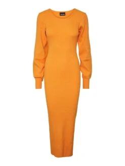 Pieces PCDICTE KNITTED DRESS -Piece Clothing Shop 17138777 Apricot 001