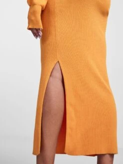 Pieces PCDICTE KNITTED DRESS -Piece Clothing Shop 17138777 Apricot 006