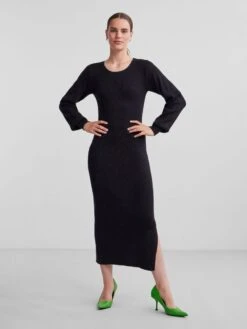 Pieces PCDICTE KNITTED DRESS -Piece Clothing Shop 17138777 Black 005