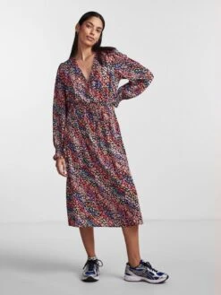 Pieces PCOLIVIO MIDI DRESS -Piece Clothing Shop 17138937 Black 1035541 005