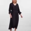 Pieces PCFLORE MIDI DRESS -Piece Clothing Shop 17139268 Black 003
