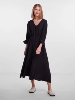 Pieces PCFLORE MIDI DRESS -Piece Clothing Shop 17139268 Black 005